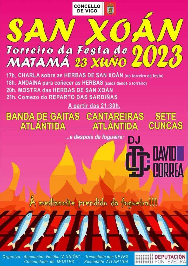 Fiestas de San Juan 2023 de Matamá en Vigo Programación y agenda