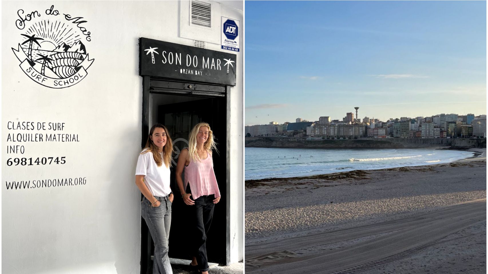 La escuela de surf Son do Mar ha abierto sus puertas esta semana en el Orzán