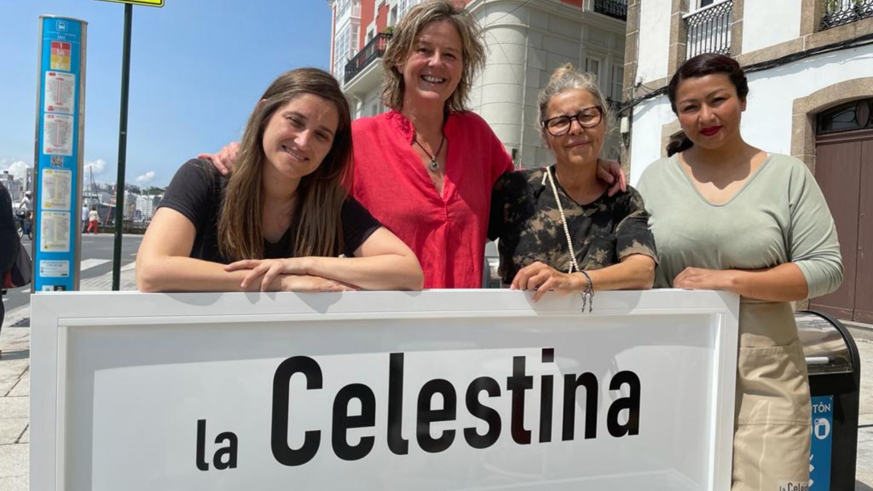 El equipo de La Celestina en A Coruña.