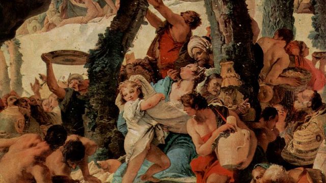 'La recolección del-maná en el desierto', de Giovanni Battista Tiepolo. 