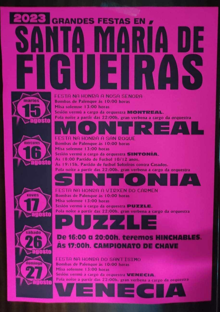 Fiestas de Santa María de Figueiras 2023 en Santiago de Compostela