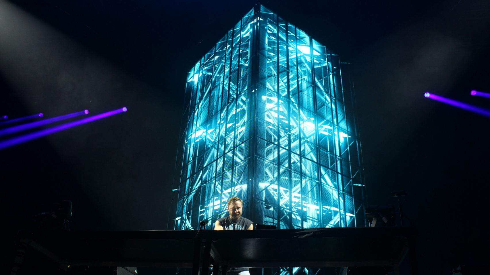David Guetta en su concierto de Vigo. 