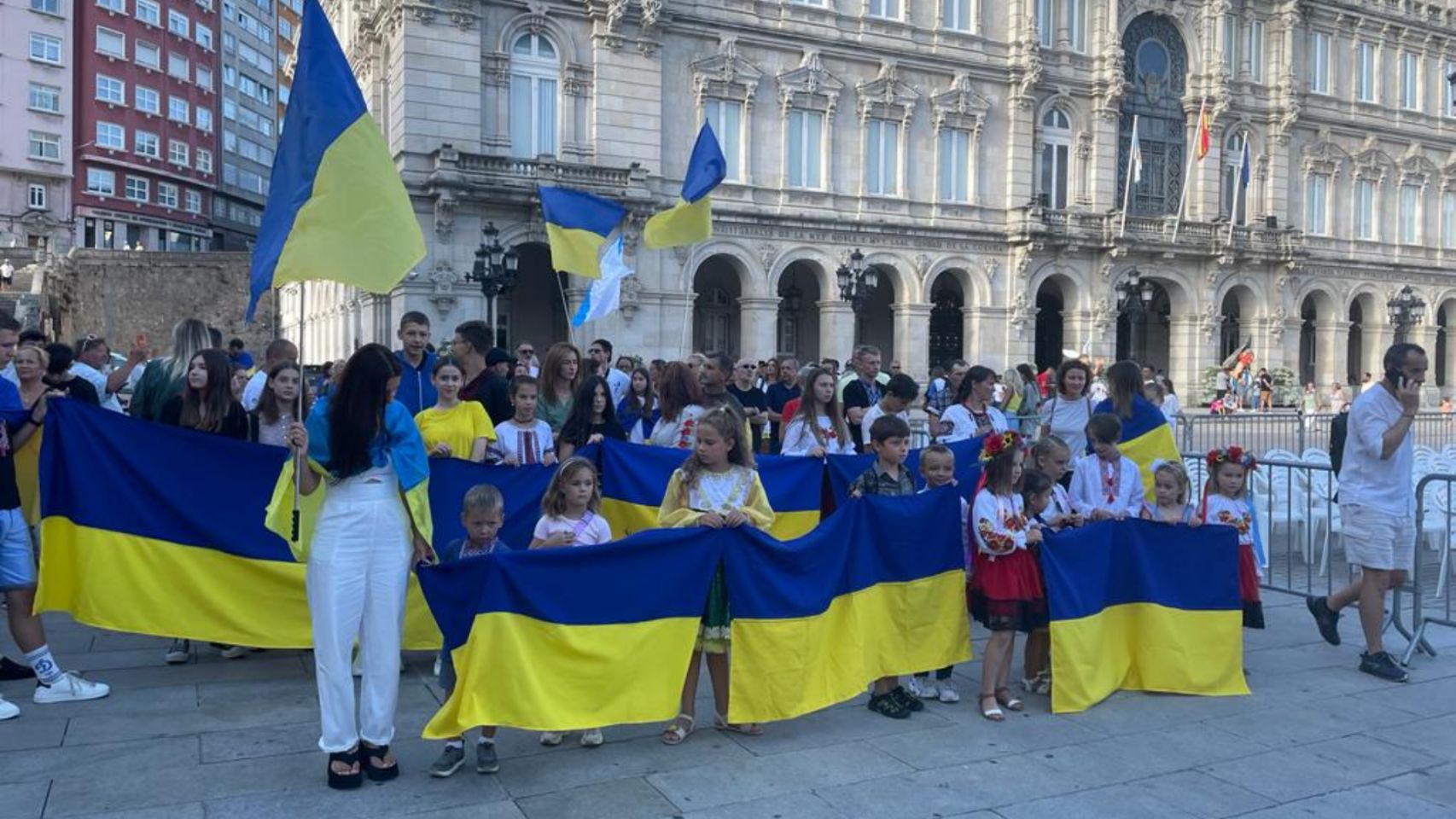 Foto de archivo de la marcha por el Día de la Independencia de Ucrania.