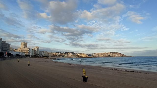 La playa del Orzán de A Coruña.
