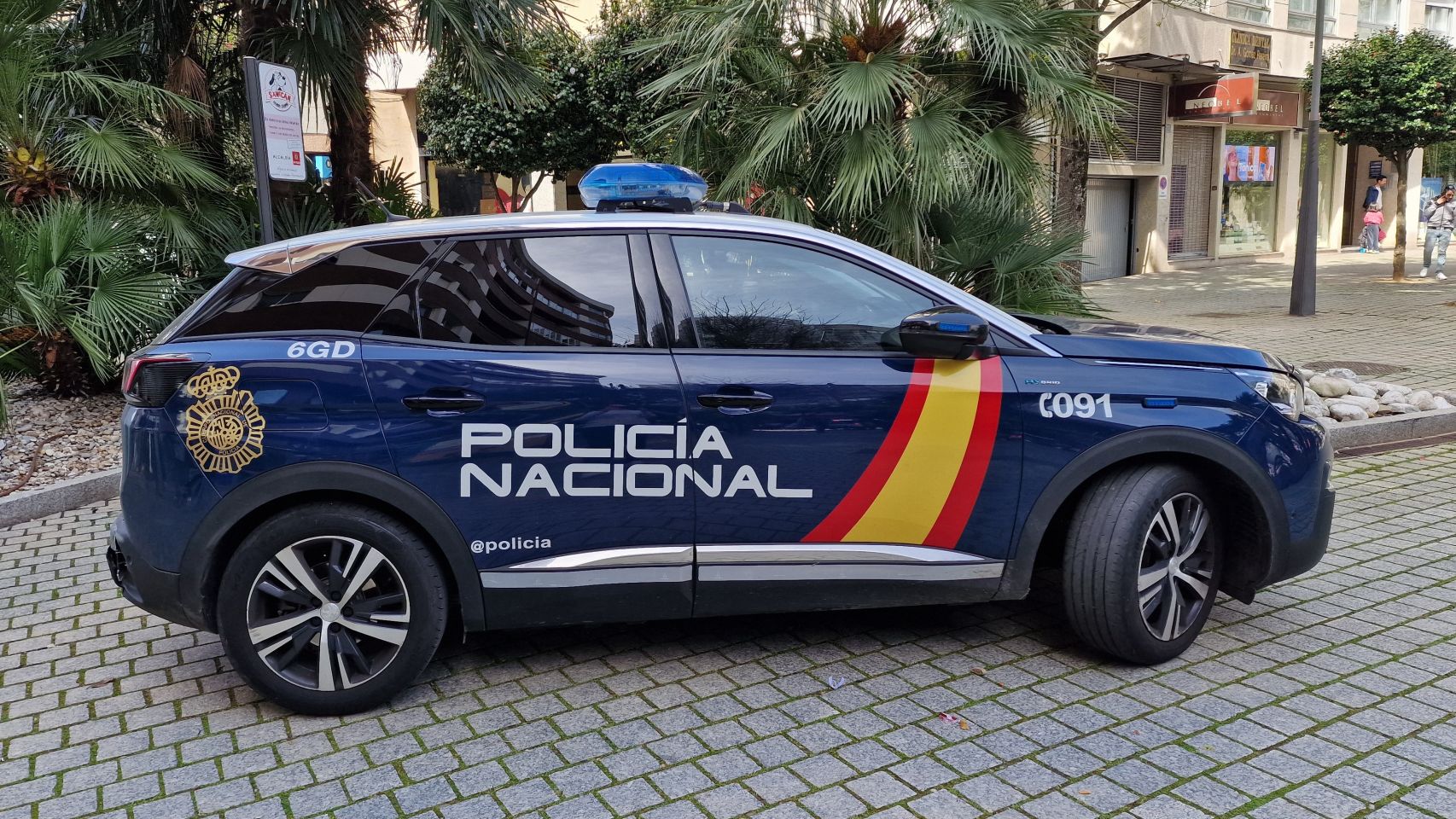 Un coche de Policía Nacional.