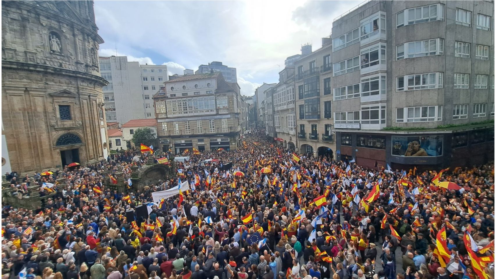 Manifestación en contra de la amnistía en Pontevedra