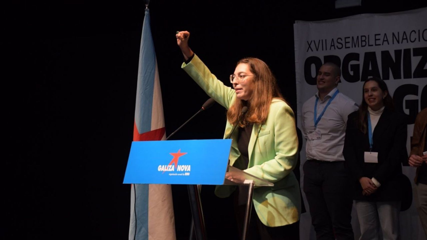 La secretaria xeral de Galiza Nova, Marta Gómez.