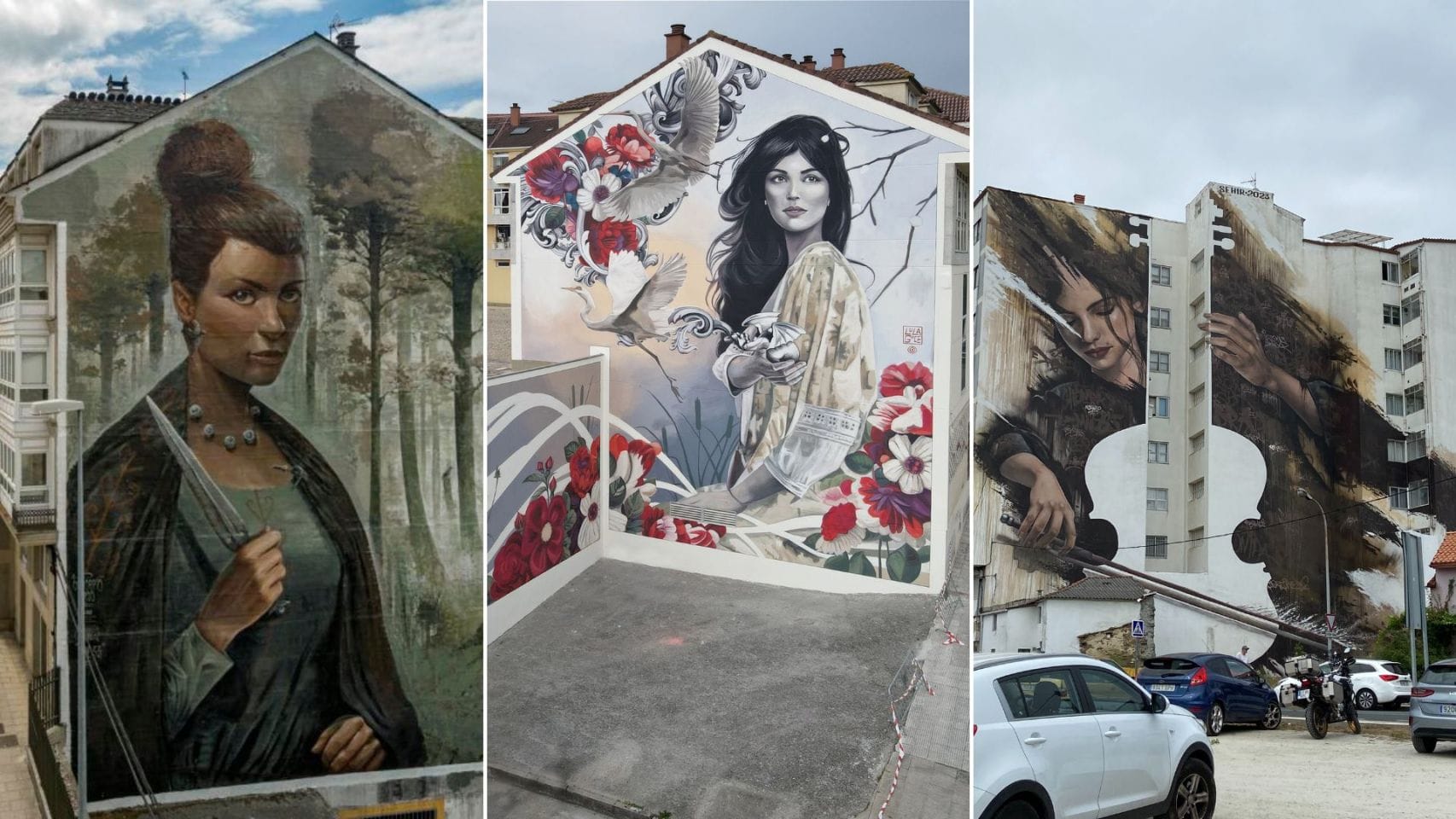 Los tres murales finalistas del Street Art Cities 2023.