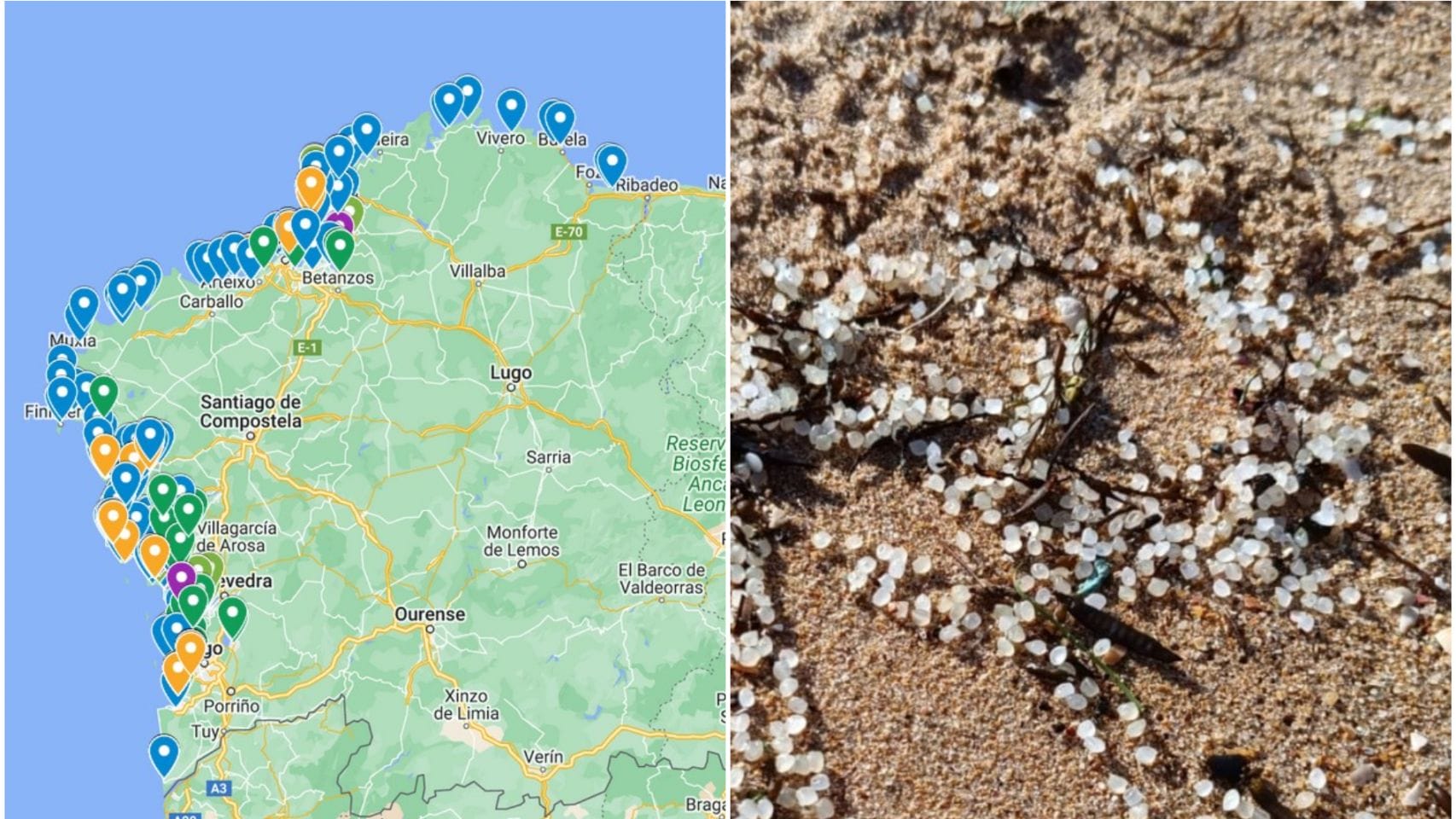 Mapa colaborativo para registrar las playas con pellets