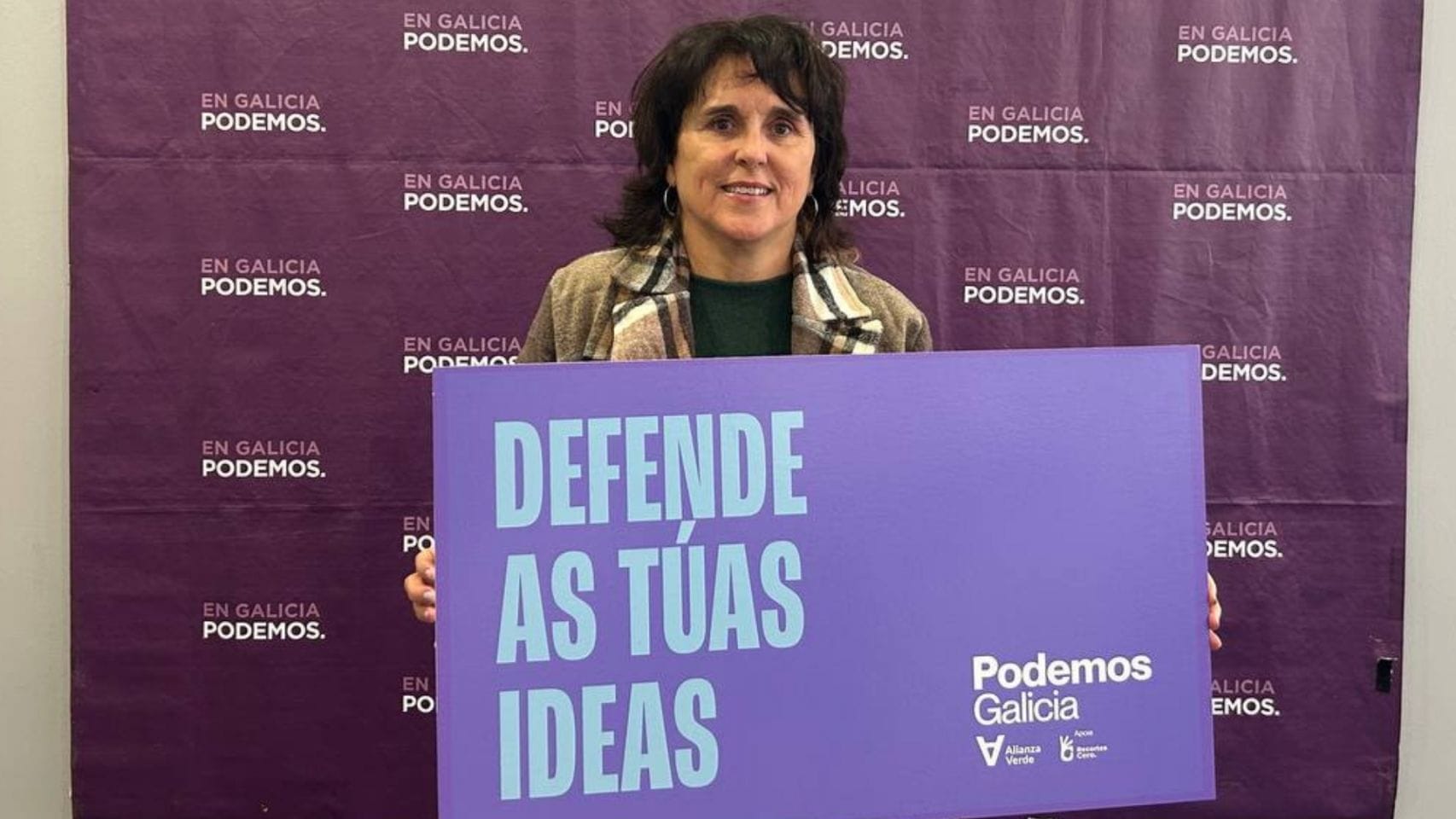 Isabel Faraldo presenta el lema de la campaña de Podemos Galicia