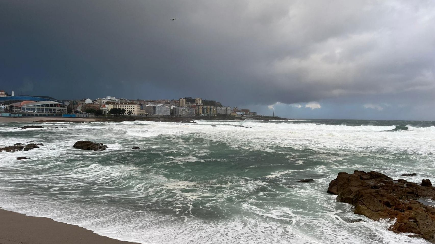 Jornada de temporal costero en A Coruña.