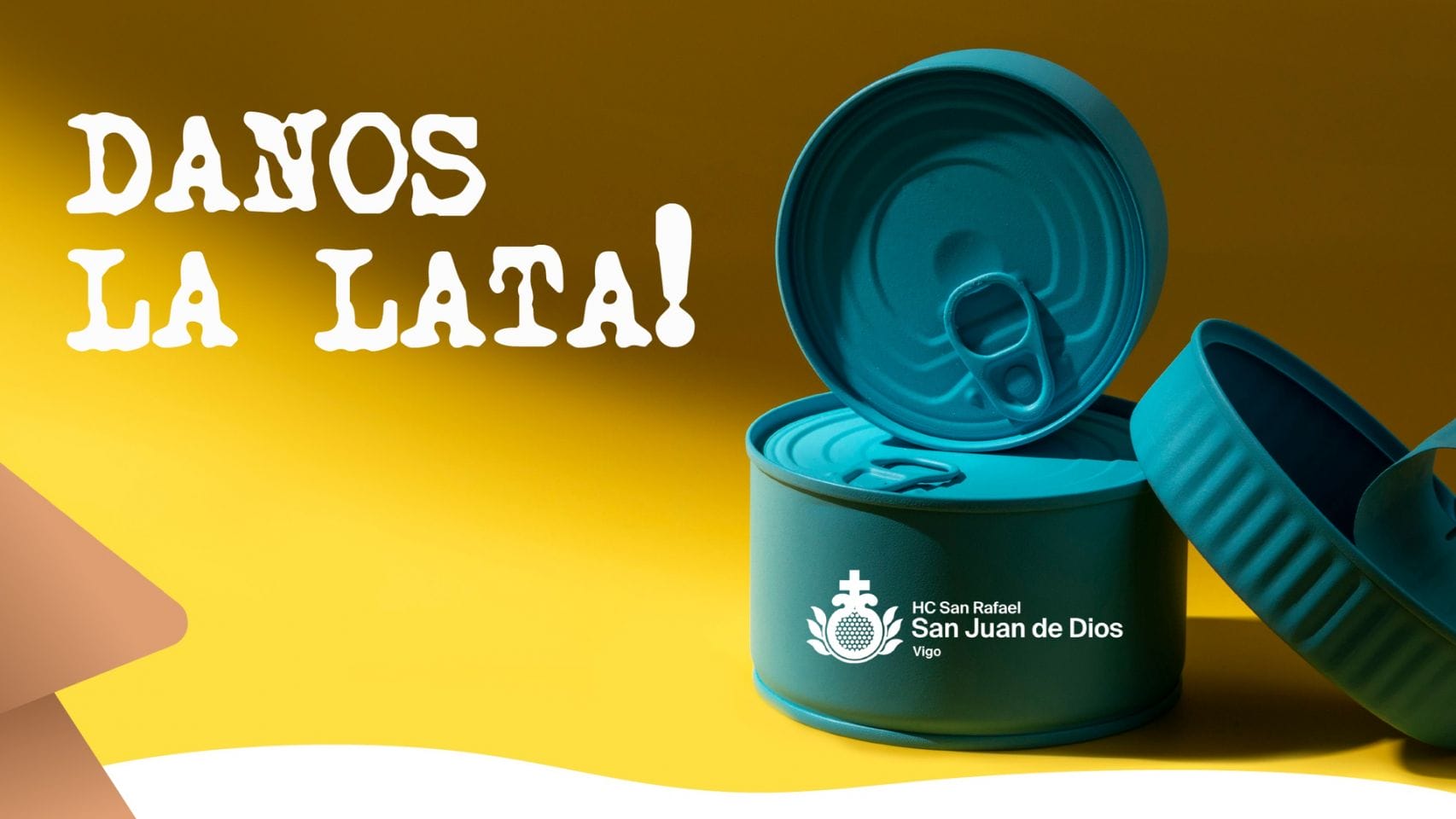 Imagen de la campaña "Danos la lata" del HC San Rafael de Vigo. 