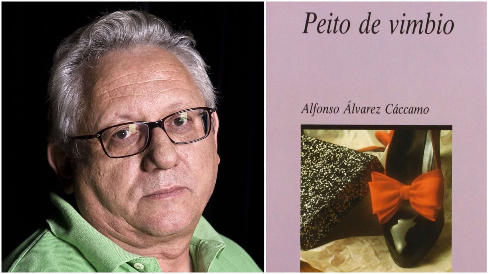 Alfonso Álvarez Cáccamo y su novela 'Peito de vimbio'. 