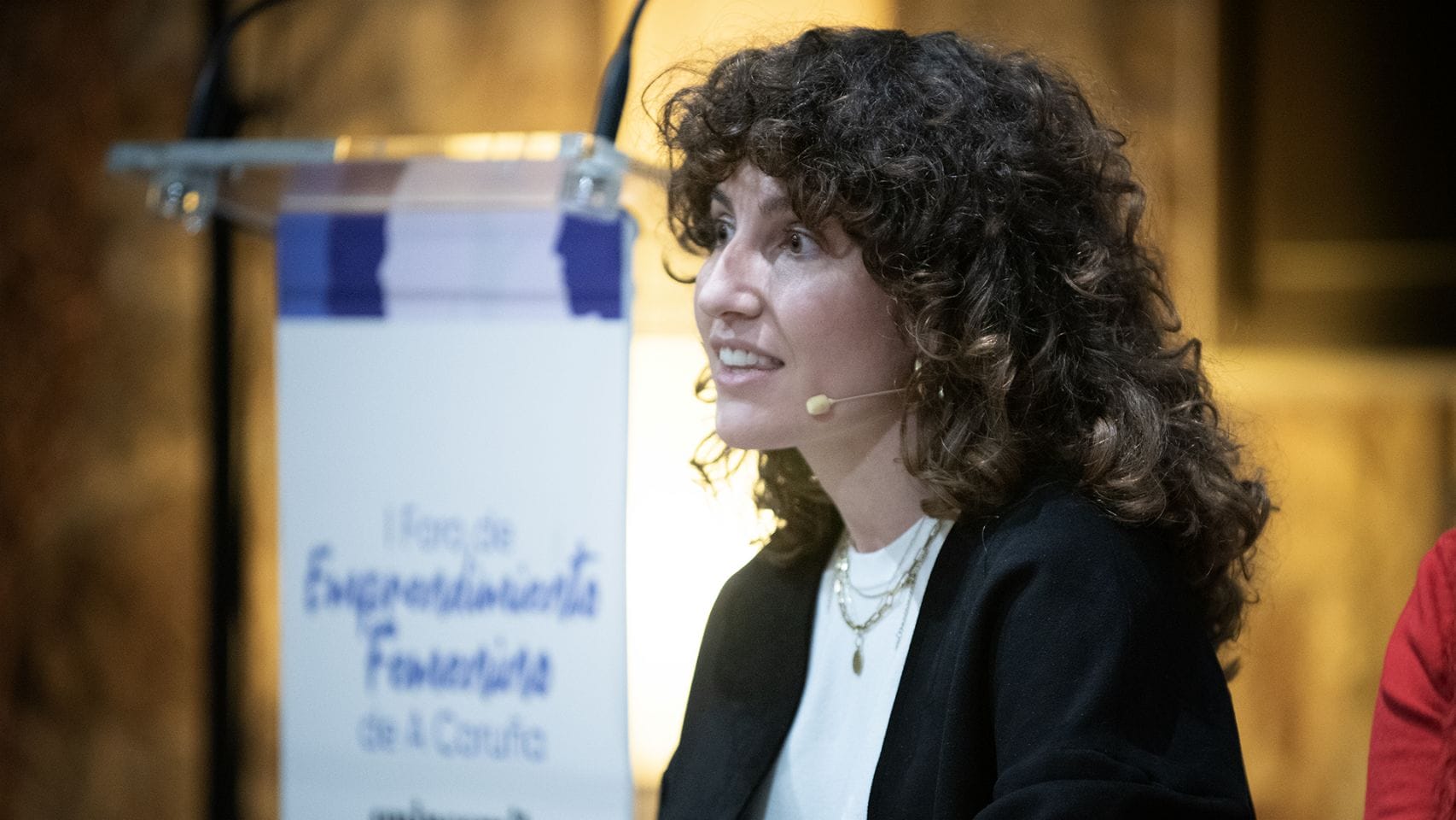 Jessica Bardanca, cofundadora de MEXAS, en el I Foro Emprendimiento Femenino de A Coruña.