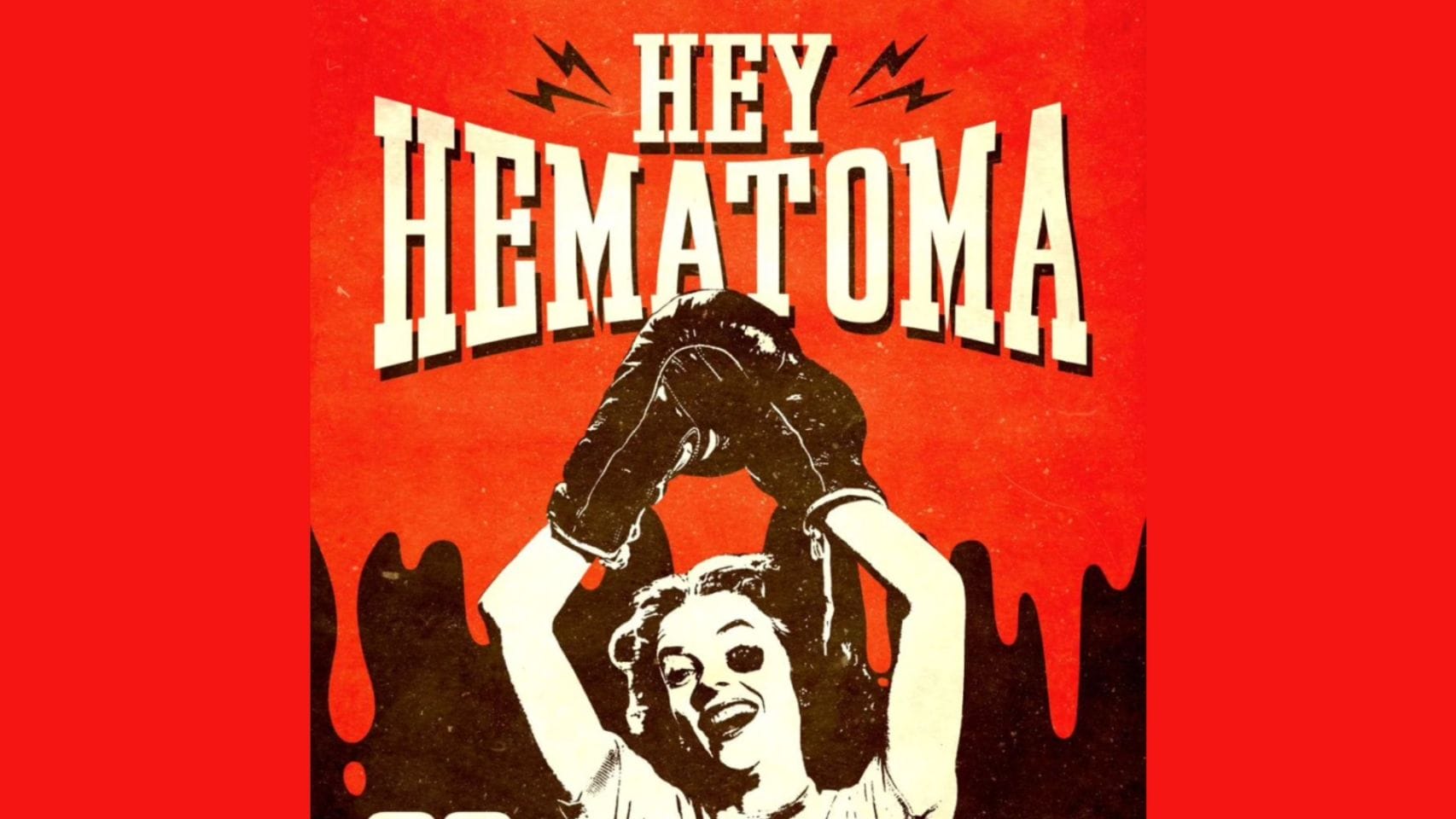 Cartel del concierto de Hey Hematoma en Vigo. 
