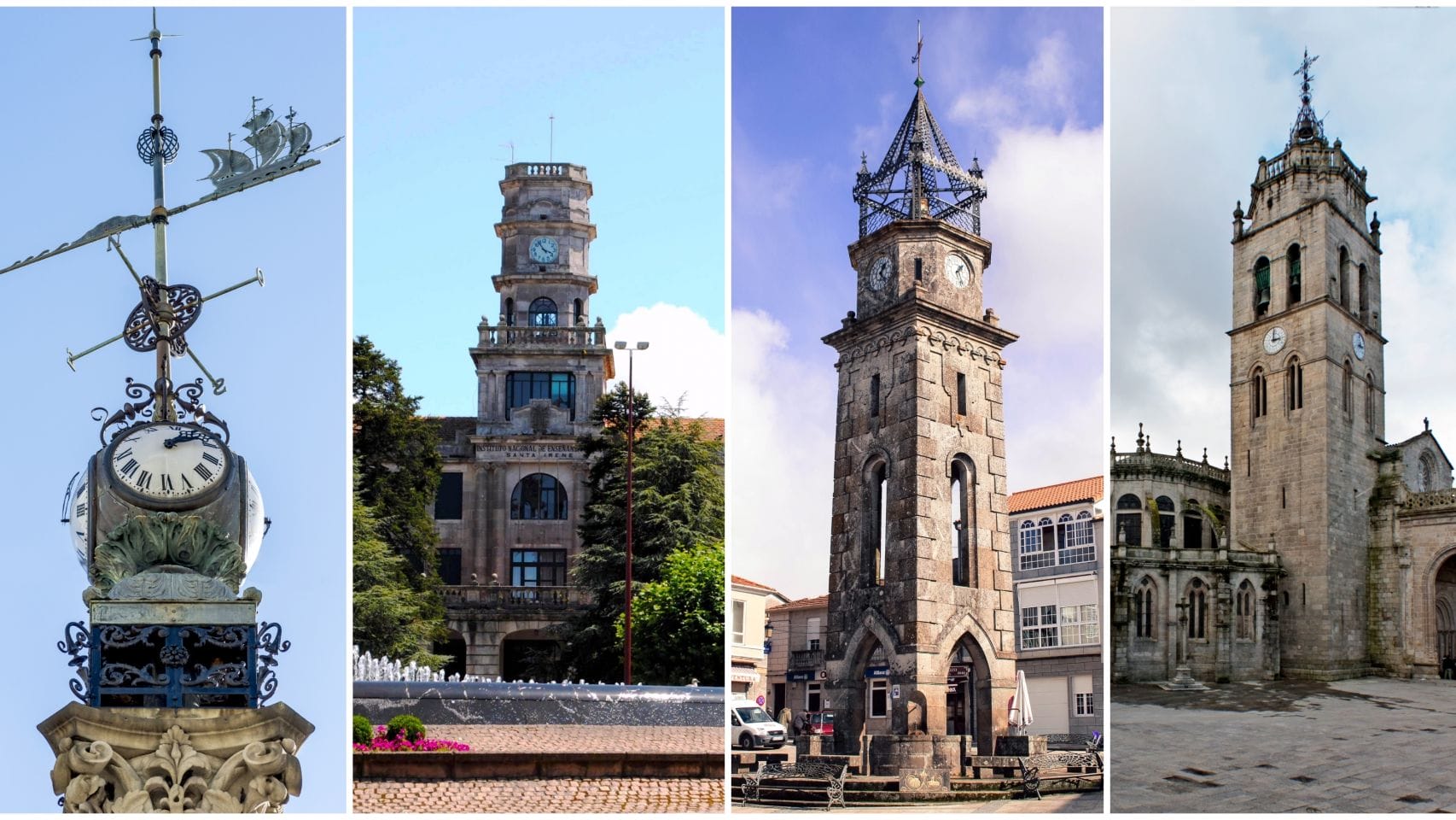Relojes en las cuatro provincias de Galicia. 