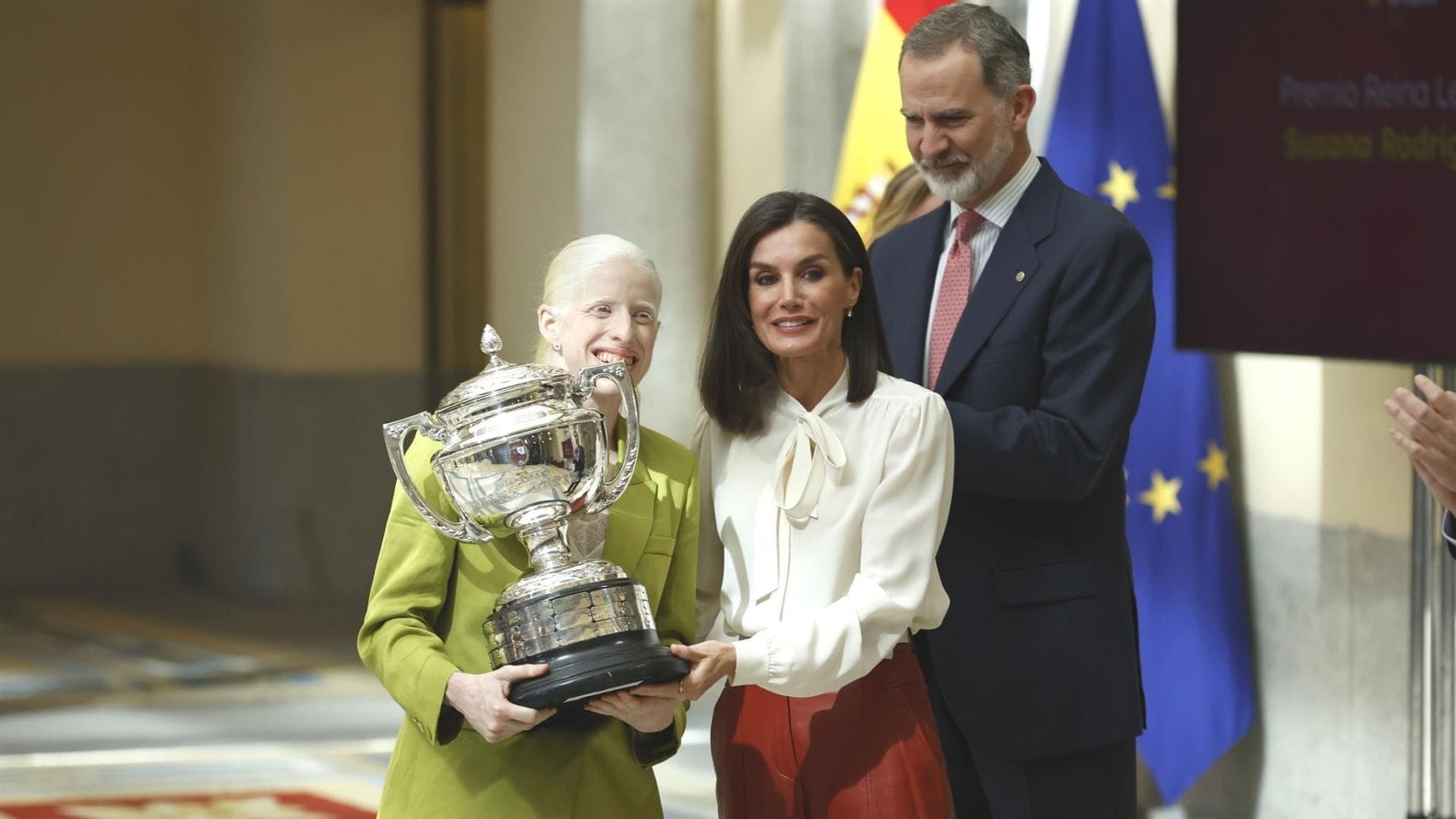 Susana Rodríguez Gacio recibe el Premio Reina Letizia a la mejor deportista española del año en Madrid. 