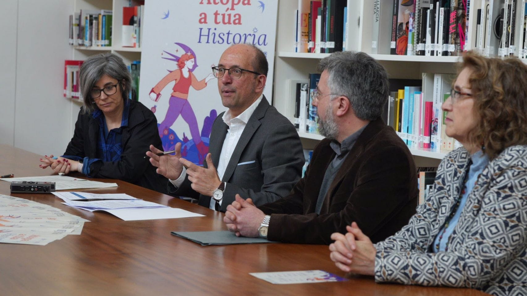 De izquierda a derecha, Patricia Porto, Anxo Lorenzo, Óscar Porral y María Cristina Rubal