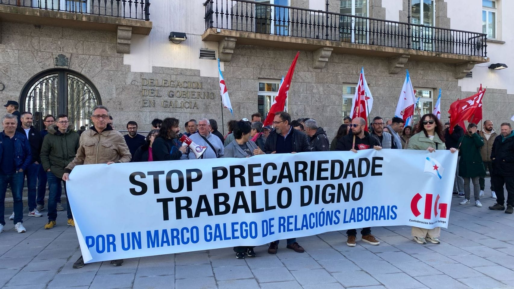 Concentración de la CIG frente a la Delegación del Gobierno en A Coruña