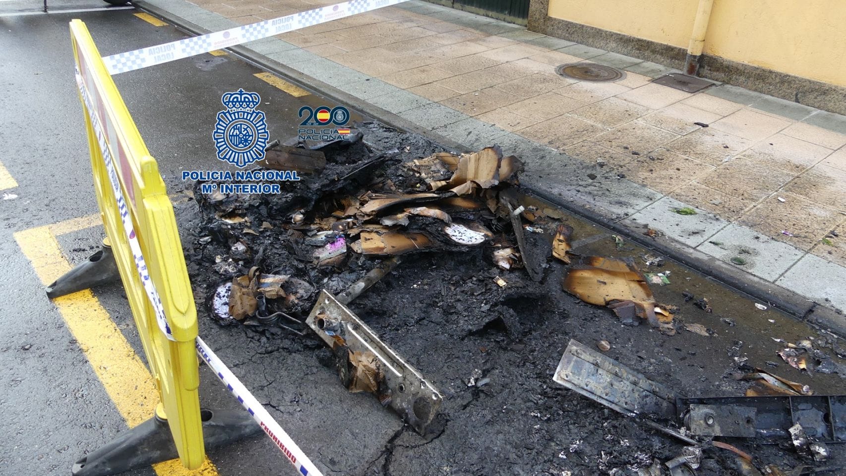 Incendio causado por un hombre en Marín. 