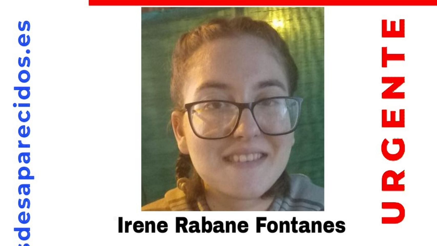 Irene Rabane, desaparecida el 19 de abril en Vigo. 