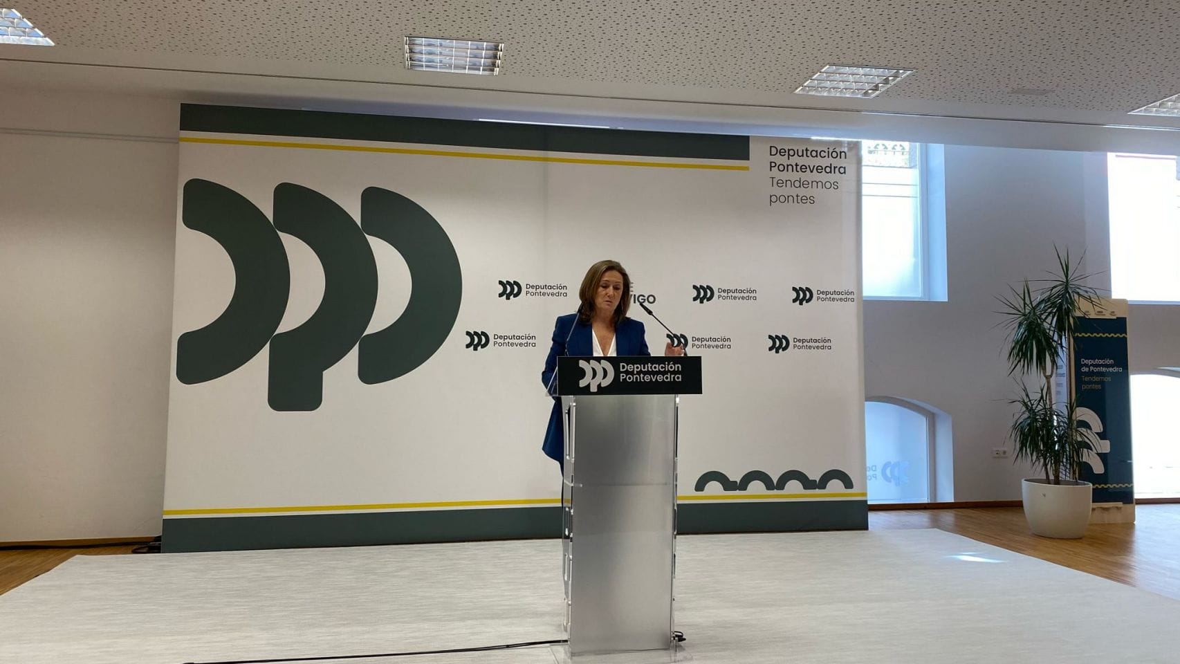 La vicepresidenta de la Diputación de Pontevedra, Luisa Sánchez.