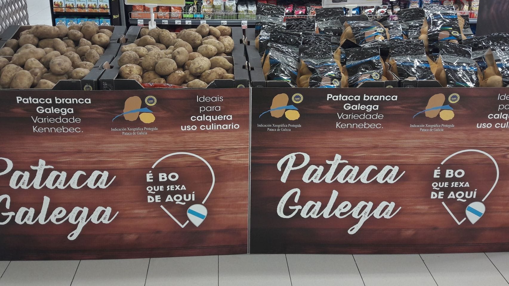 Patata gallega en un supermercado del grupo