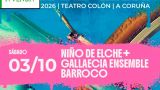Concierto de Niño de Elche + Gallaecia Ensemble Barroco - Ciclo Tándem 2026 en A Coruña